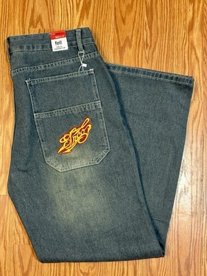 JNCO Inspired Jeans NWT Embroidered Logo Graffiti Crown Back