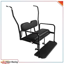 Club Car DS Golf Cart Rear Flip Seat Kit White Cushions Fits 00-14