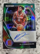 2021 Panini Prizm Draft Picks #DP-DJF D.J. Funderburk Green Rookie Auto NC State