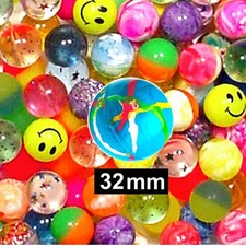 100-1000 x Bouncy Ball 32mm Assorted Designs Job Lot Wholesale Bulk Buy