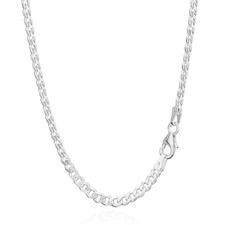 echte 925er Sterlingsilber Panzerkette 6x diamantiert 55cm 3,20mm 8,7gr 2508