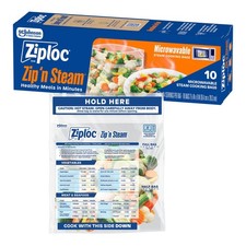 Ziploc Zip n Steam Food Storage Cartons for M...