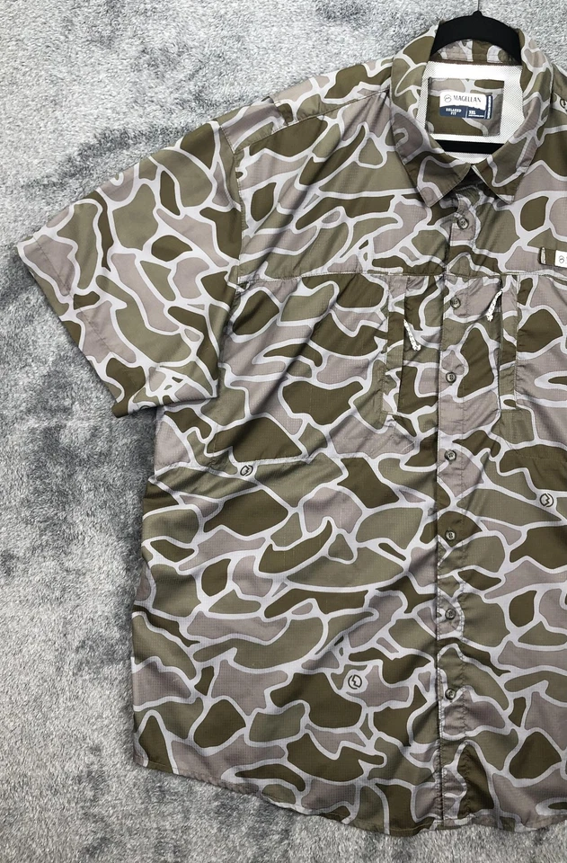 Magellan Outdoors Shirt Mens 3XL Camo Relaxed Fit Short Sleeve Button Front - Image 2 of 4