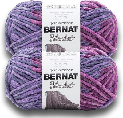 Bernat Blanket BB Purple Sunset Yarn - 2 Pack of 300g/10.5oz,