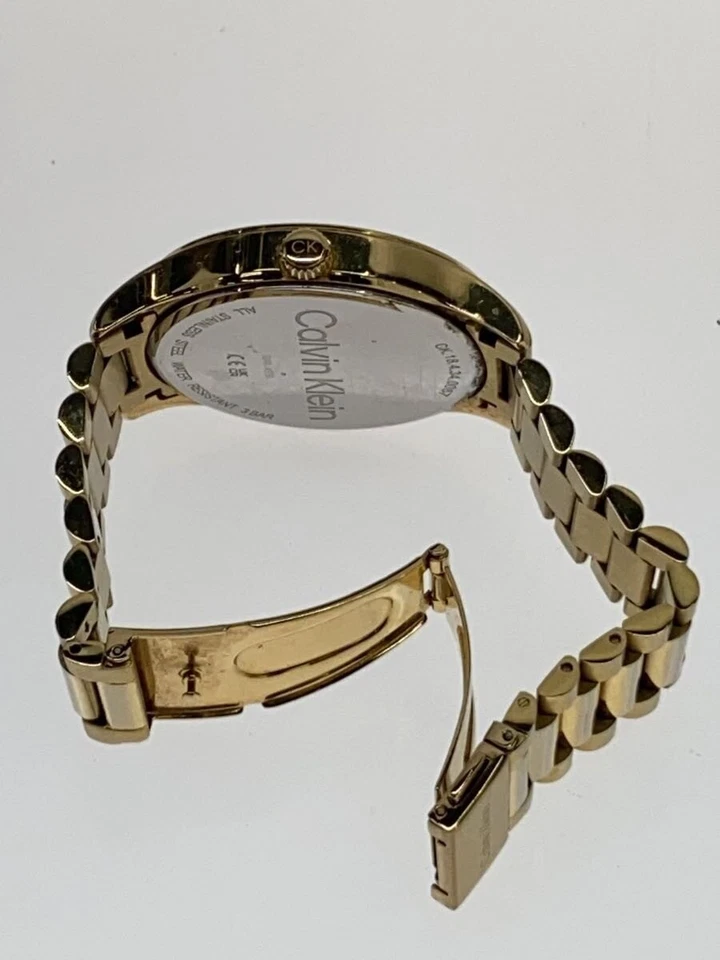 Reloj CK Calvin Klein 25200038 Cuarzo Analógico Dorado Acero Inoxidable Excelente Foto 4 de 4