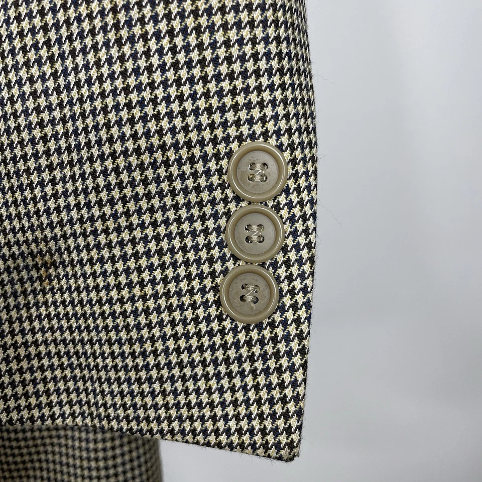 Abrigo deportivo Alexander Lloyd para hombre 52R multicolor pata de gallo poliéster dos botones Foto 4 de 4