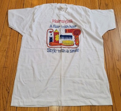 New Vintage Screen Stars T Shirt Hair Stylist Size XL RARE Single Stitch