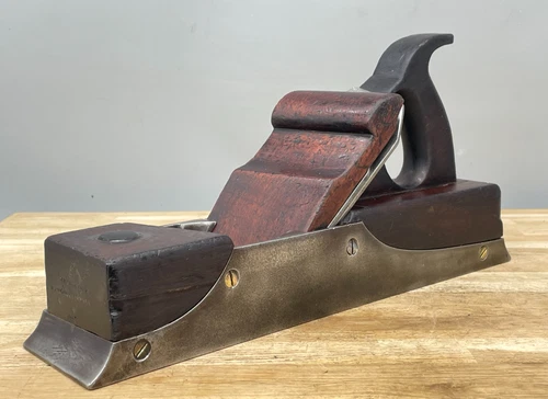 Vintage I & H SORBY Skew Mouth Badger Infill Plane 2-1/2" Iron Woodworking Tool
