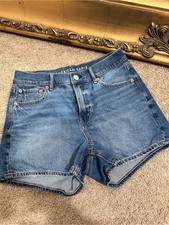 New American Eagle Outfitters Relaxed Denim Shorts 3.5  Inseam High Waist Size 2