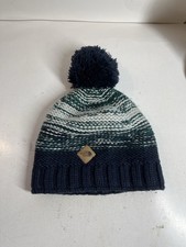 THE NORTH FACE Pom Pom Beanie Unisex Blue/ White Stripes Size OSFM