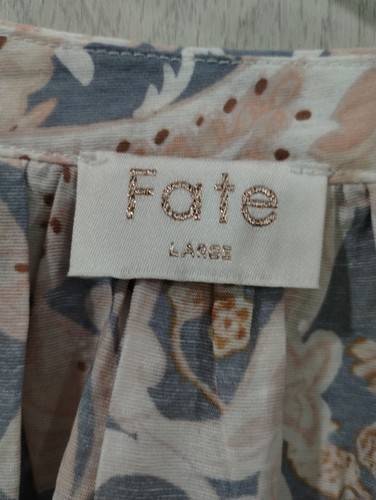 Women's Fate Floral Cottage Top Size L Peasant Office Church Business - Picture 5 of 7
