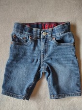 Levi s Kids Denim Bermuda Shorts Size 4 Adjustable Waist Blue Jean Shorts