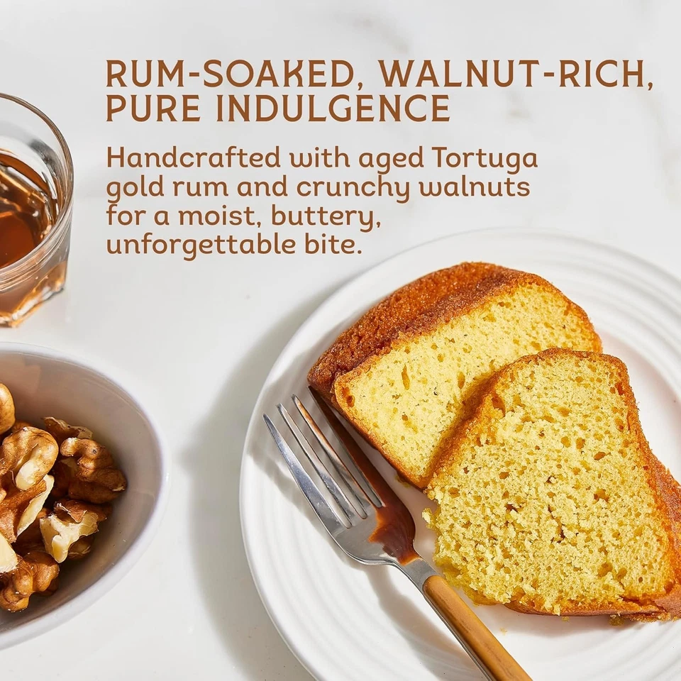 Tortuga pastel de ron caribeño con nueces - 4 oz, paquete de 4 Foto 3 de 4