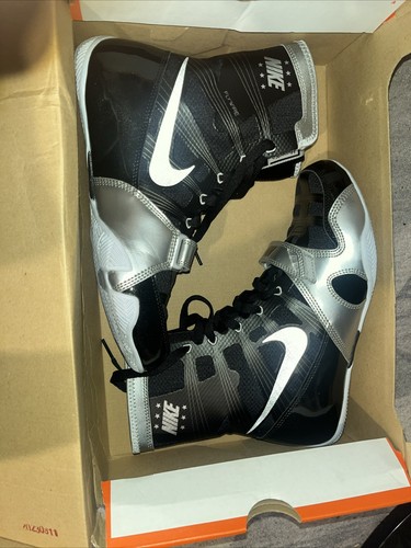 Nike Hyperko1 Black/Silver Boxing Boots Size 7 Men's Great Condition worn once - Picture 8 of 11