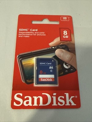 8GB Sandisk SD Cards for Digital Cameras / Trail Camera / Computers