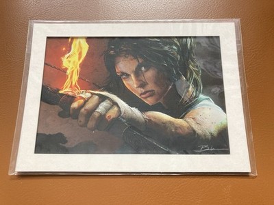 Tomb Raider Lithographie Lara Croft Bild Neu In OVP Sammlung Gaming 