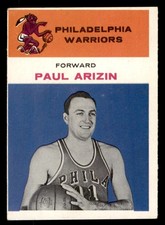 1961 Fleer Basketball #2 Paul Arizin VG *e1