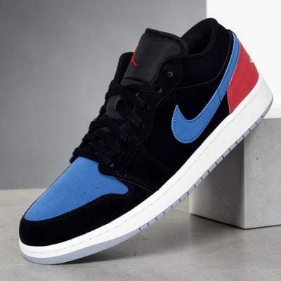 Nike Air Jordan 1 Low Black Summit White True Blue 553558-049 Men's Sizes NEW