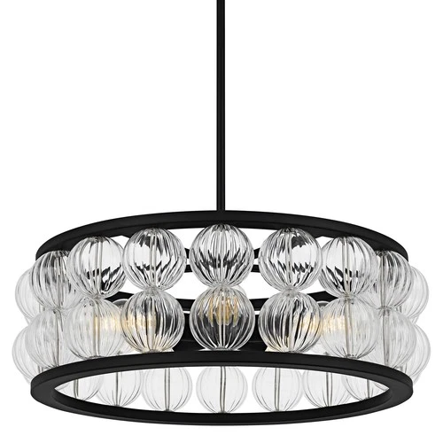 Quoizel TRK2823 Terrarock 5 Light 23"W Pendant - Black - Picture 1 of 11