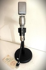 Vintage 1960's RESLO Model RBH Ribbon Microphone, working, w/stand and cable