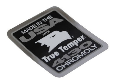True Temper old mid school BMX bicycle seat mast decal sticker on chrome vinyl -