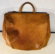 J. Peterman Leather The ‘Counterfeit’ Mailbag Messenger Bag Brown