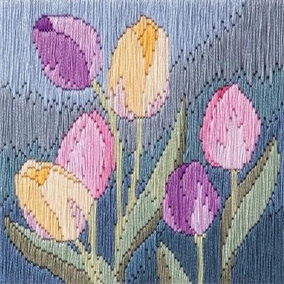 Bothy Threads Langstich-Set Tulpen Zählmuster, Multifarbig