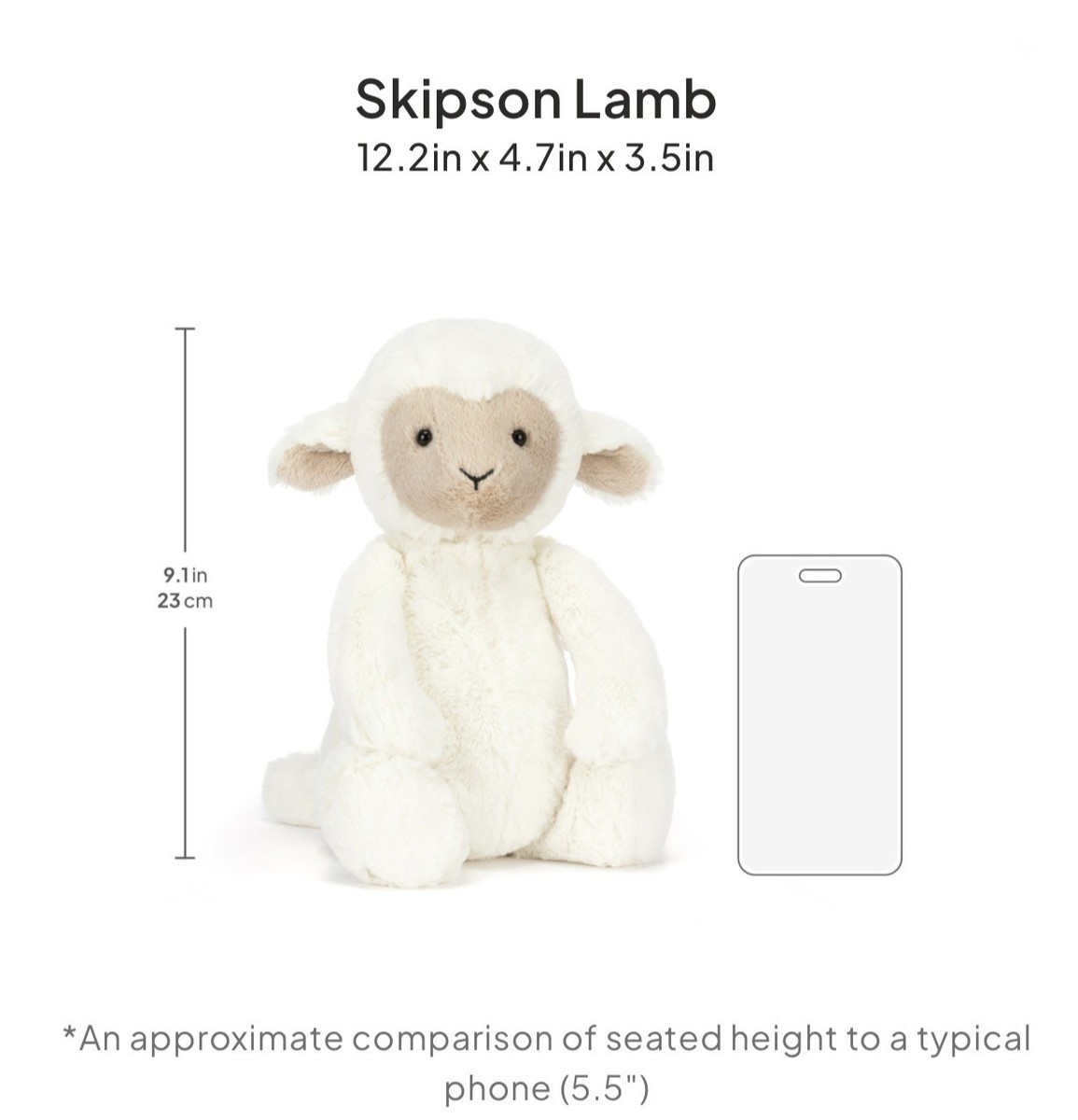 Genuine Skipson Lamb Jellycat comes with all tag and dust bag free