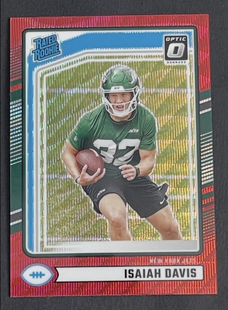 Isaiah Davis Panini Donruss #386 Optic Preview-Red Wave