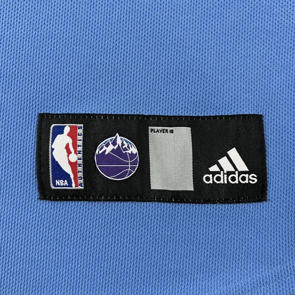 Utah Jazz Shirt Mens Large Tall Powder Blue NBA Basketball Warmup Top Adidas - Image 3 of 4