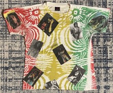 Vintage 90s Bob Marley All Over Print T Shirt Size M Fits L/XL Rap Tee Reggae