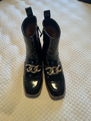 Steve Madden Women s Loreen Patent Leather Ankle Boots Square Toe Size 8.5