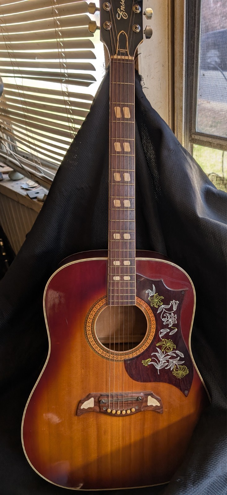 Vintage Ensenada WG-69 Acoustic Guitar??Rare MIJ Hummingbird-Style