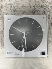 Large JOHN LEWIS ARNE Brass Dial Analogue WALL CLOCK 45cm Brass & Grey 
