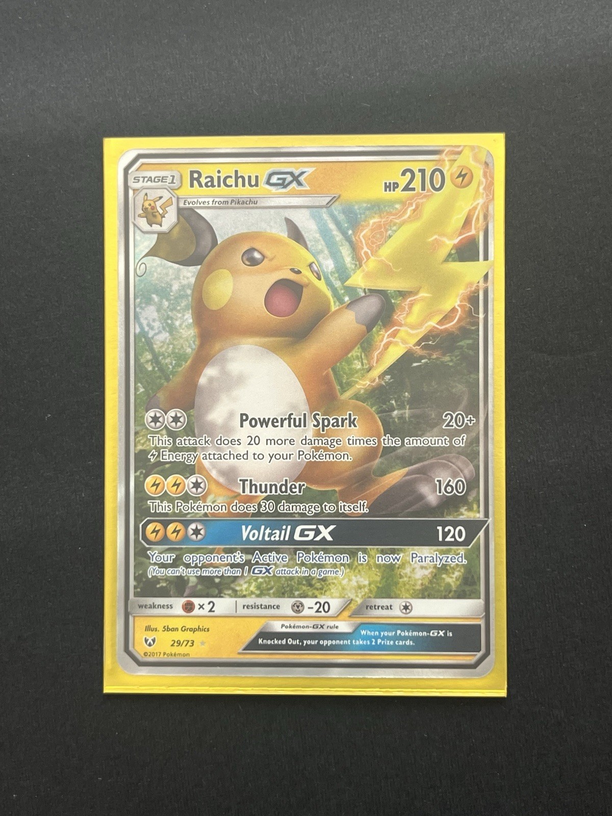 Raichu GX Shining Legends 29/73 Holo Ultra Rare Pokemon Card