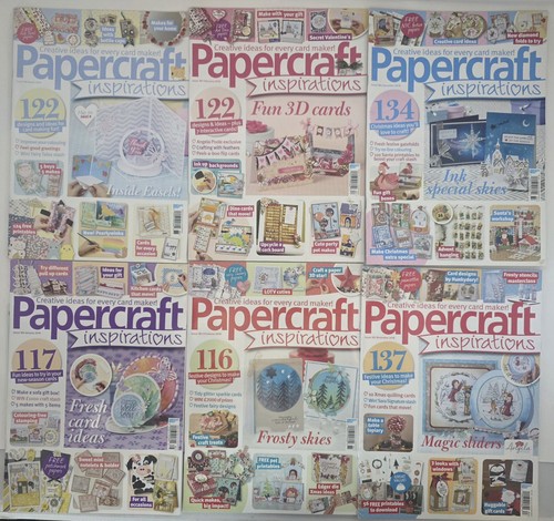 Papercraft Magazines w Bonus Scrapbooking Card Making Junk Journal Lot of 6 READ