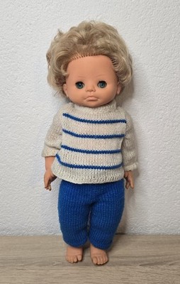 Cute plastic doll GDR doll 38 cm sleep eyes collector Vintage