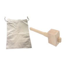 Bag and Ice Mallet, Barkeeper Kit Ice Crusher, Strand Holzhammer Set7593