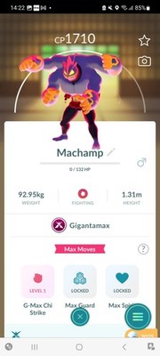 Pokemon Go Gigantamax Machamp ( Normal )