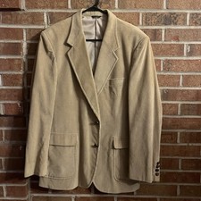 Vintage The Men's Store Bloomingdales sz 42 R Tan Corduroy Sports Coat Blazer