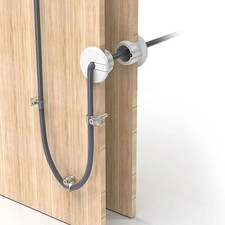 Round Plastic Cable Hole Cover for Desk Wall with Puller and Cable Comber Kit