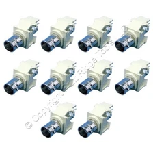 Leviton 41084 Ivory Quickport Snap-In BNC Video Connector Jacks Female 10-Pack