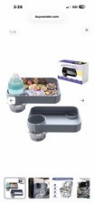 Seat Snack Tray for Kids, Mess-Free Square Travel Tray Cup Holder Snack Tray, D