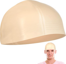 Bald Cap for Men, Cosplay Head Wigs Caps Halloween, Latex Bald Head Hat Costume