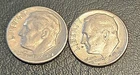1974 D + P Roosevelt Dime 10 Cents Set 2 Coins
