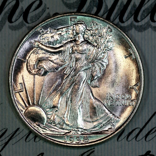 * 1938-P * PRISTINE+ GEM BU MS WALKING LIBERTY HALF-DOLLAR * FROM COLLECTION