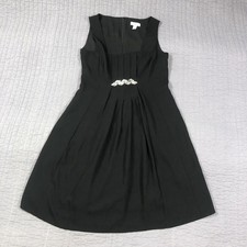 Ann Taylor Loft Dress Womens 10 Sleeveless Knee Length Beaded Waist Elegant Form