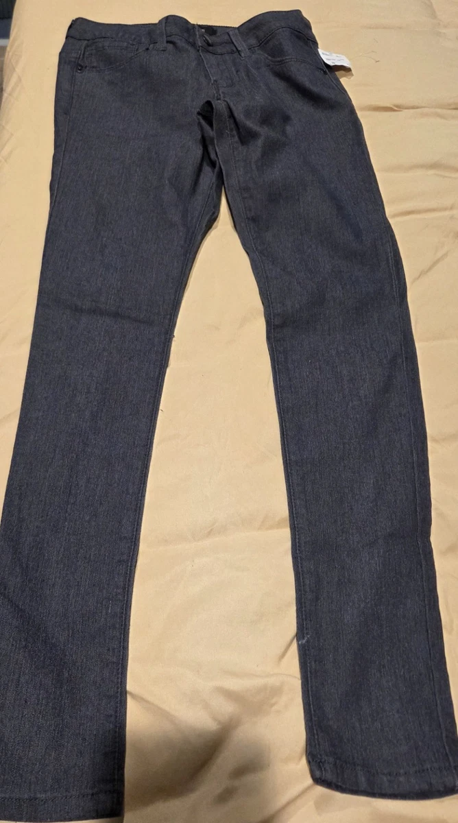 Pantalones de mezclilla para mujer Forever 21 talla 25 gris liso ajustados elásticos