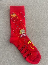 New 2025 Grinch McDonald s Socks Red Happy Meal adult
