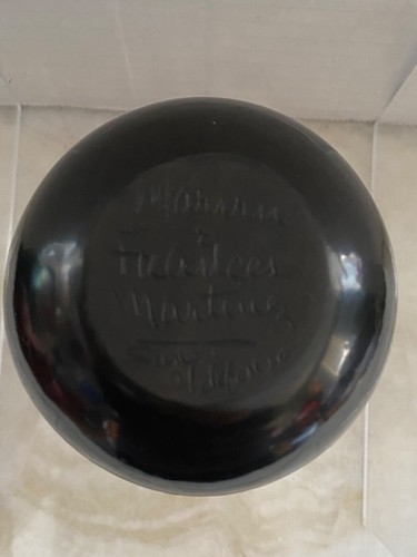 Marvin & Frances Martinez San Ildefonso Black on Black Avanyu Design Pottery Pot - Picture 8 of 15